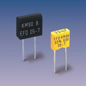 KM90 (radial) Metallized Polycarbonate capacitors
