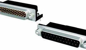DR2 Series 0.405 Footprint Right Angle PCB Mount D-Sub Connector