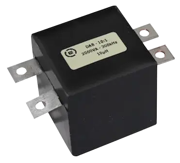 Exxelia - Continuous progress in the field of integrated magnetic components for innovative topologies for power converters Dual Active Bridge Transformer 2kW / 10:1 / 300 kHz and Chokes 10µH