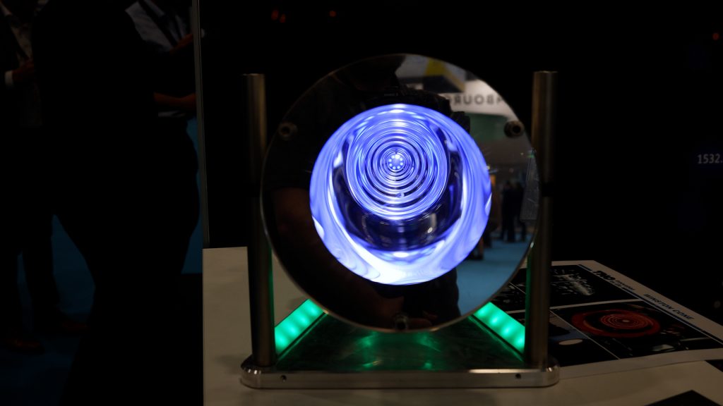 What looks like a play of light is, in fact, high-precision optics for orbit - the Winston Cone by TNO Winston Cone - Blue light inside